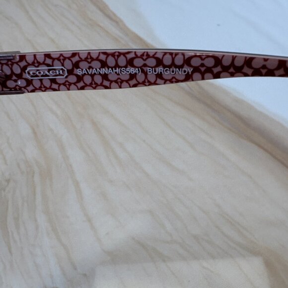 Coach Oversized Savannah (S5644) Burgundy Sunglasses - Picture 5 of 8